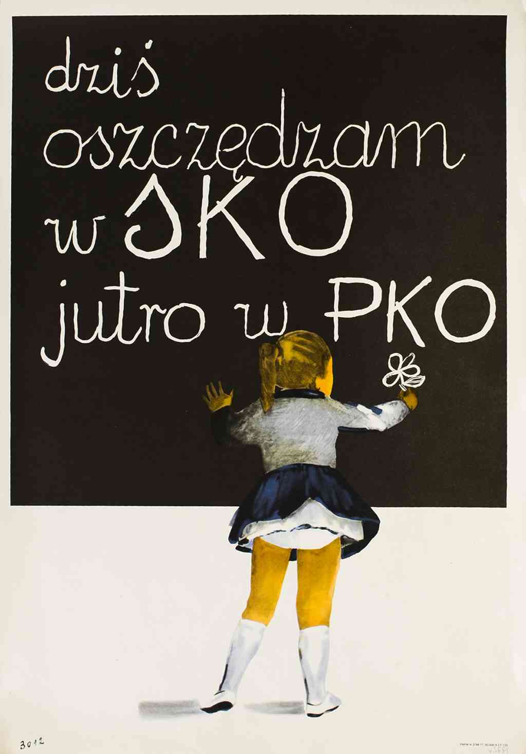 Plakat promujący konkurs Dziś oszczędzam w SKO, jutro w PKO (1972 r.)