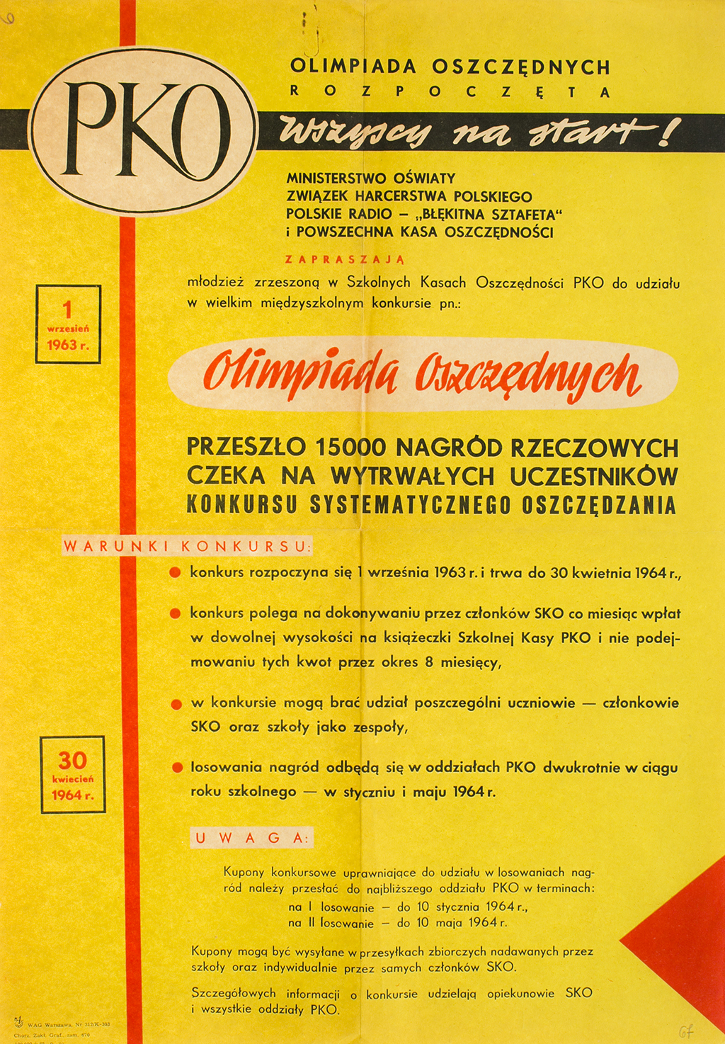 Plakat konkursu "Olimpiada OszczÄdnych"