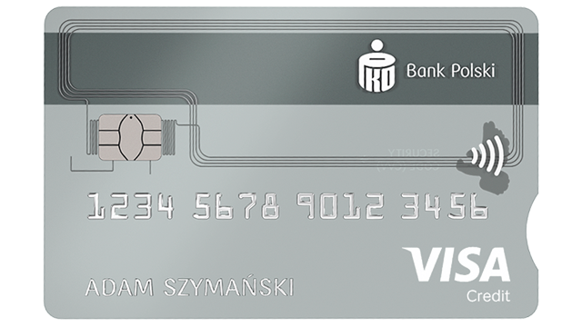 Przejrzysta karta kredytowa Visa
