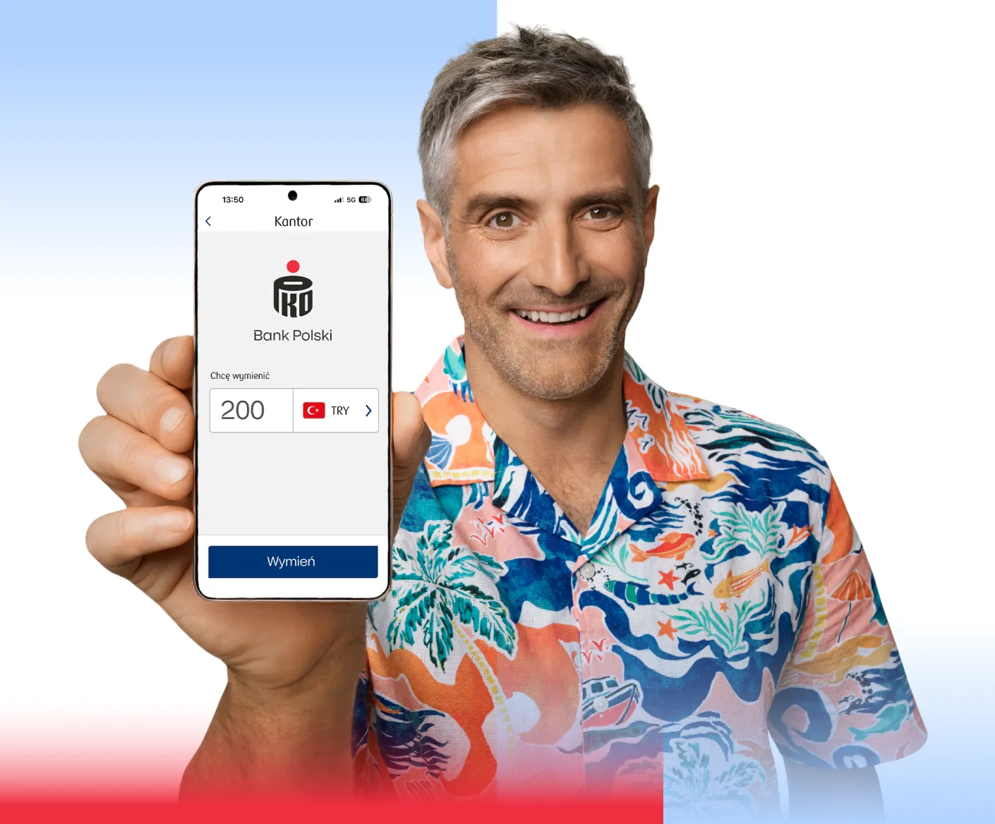 Kantor internetowy w aplikacji mobilnej banku