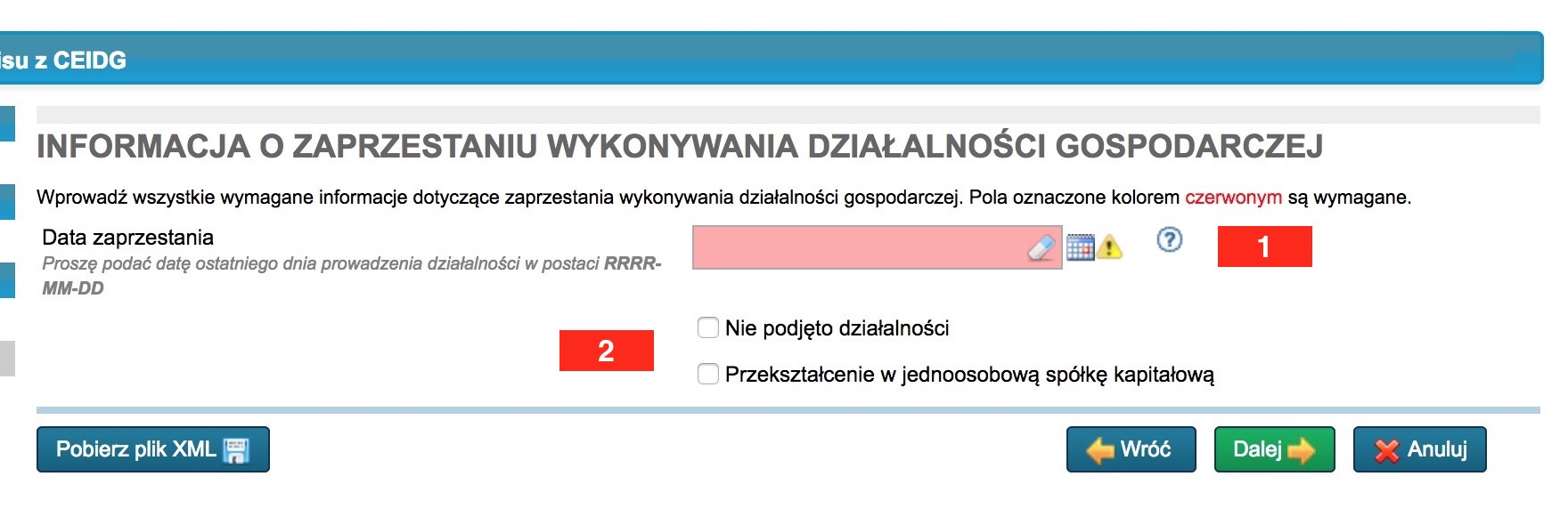 Jak zakończyć działalność gospodarczą przez internet 