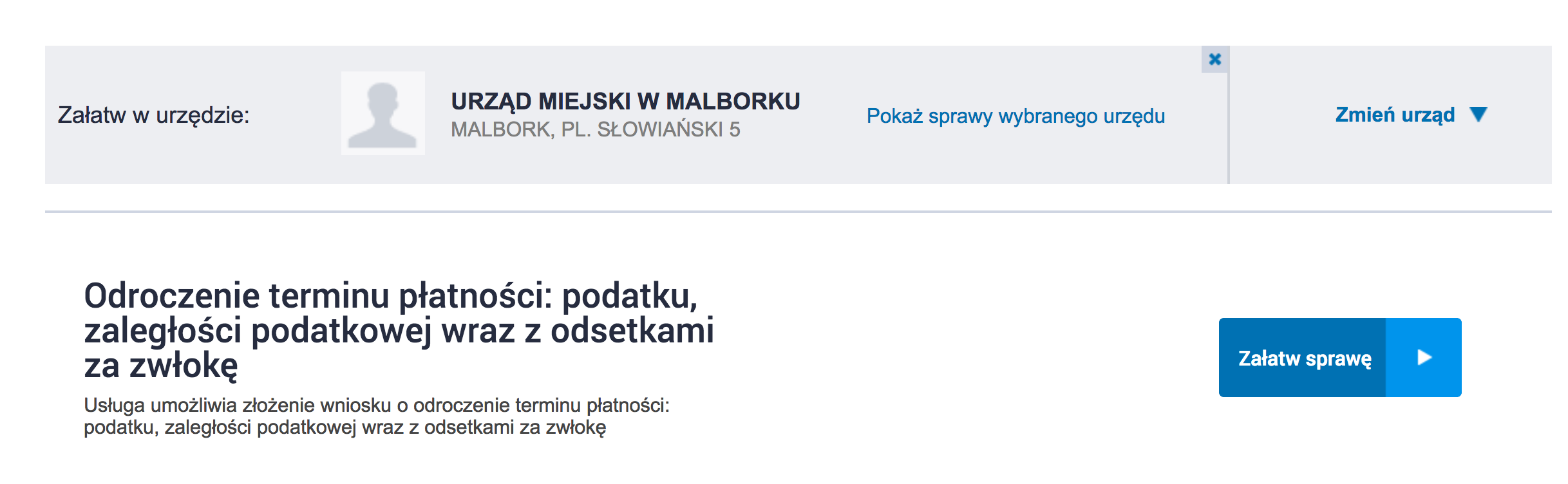 Odroczenie terminu płatności: podatku, zaległości podatkowej wraz z odsetkami za zwłokę