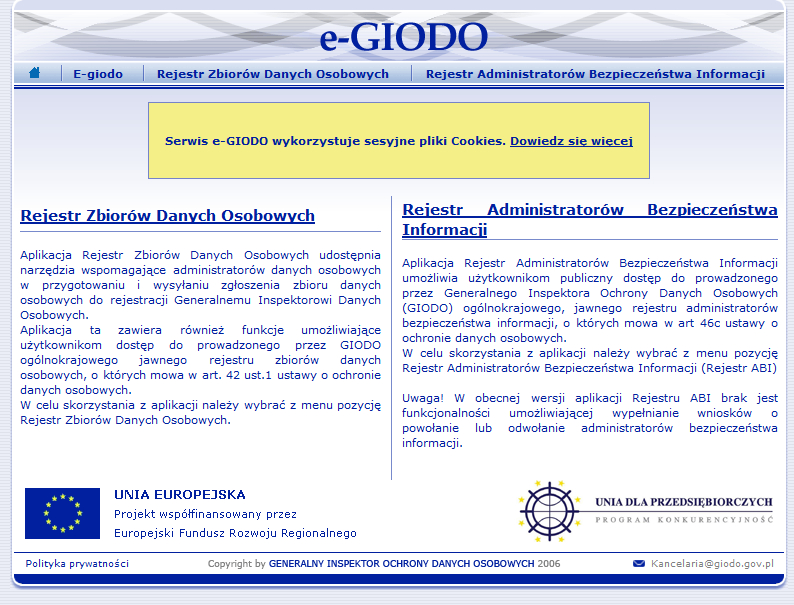 Wejdź na stronę egiodo.giodo.gov.pl 