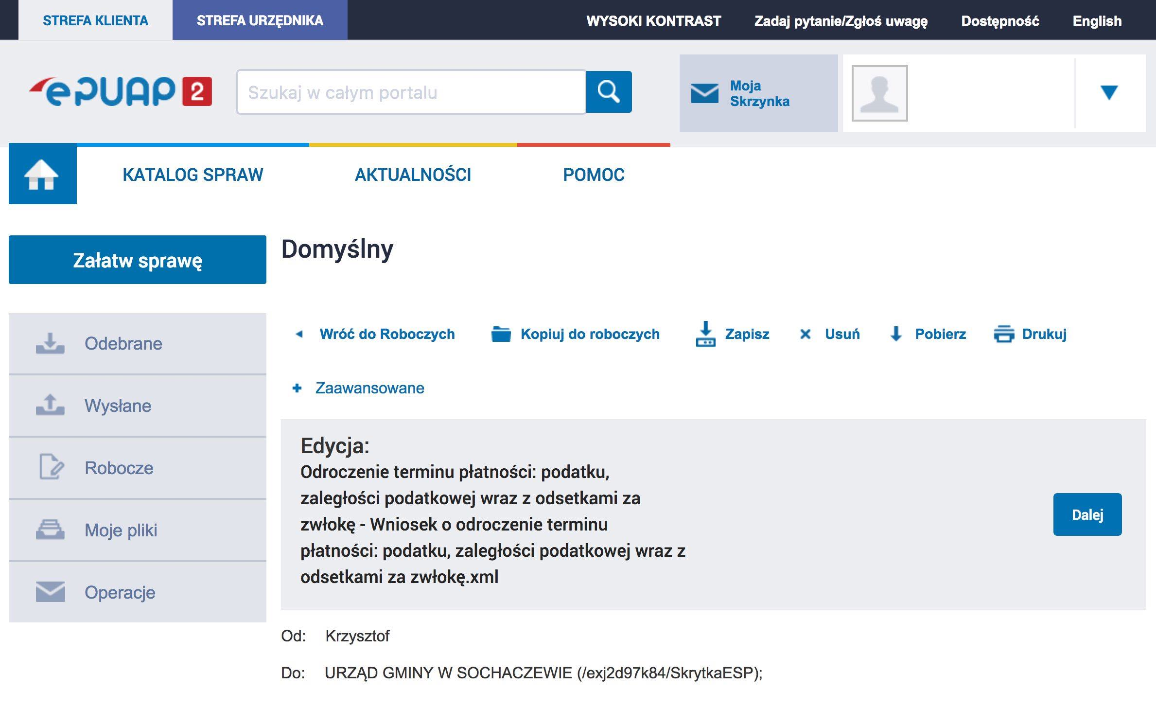 Odroczenie terminu płatności: podatku, zaległości podatkowej wraz z odsetkami za zwłokę
