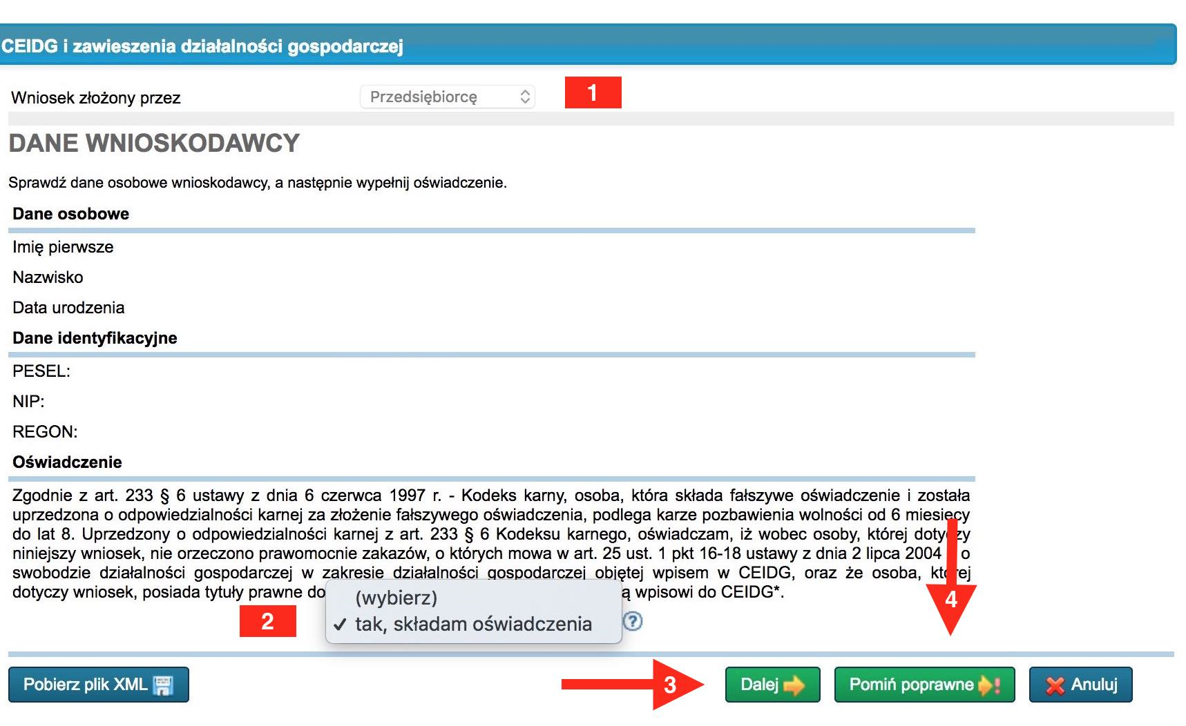 Jak zawiesić działalność przez internet -
