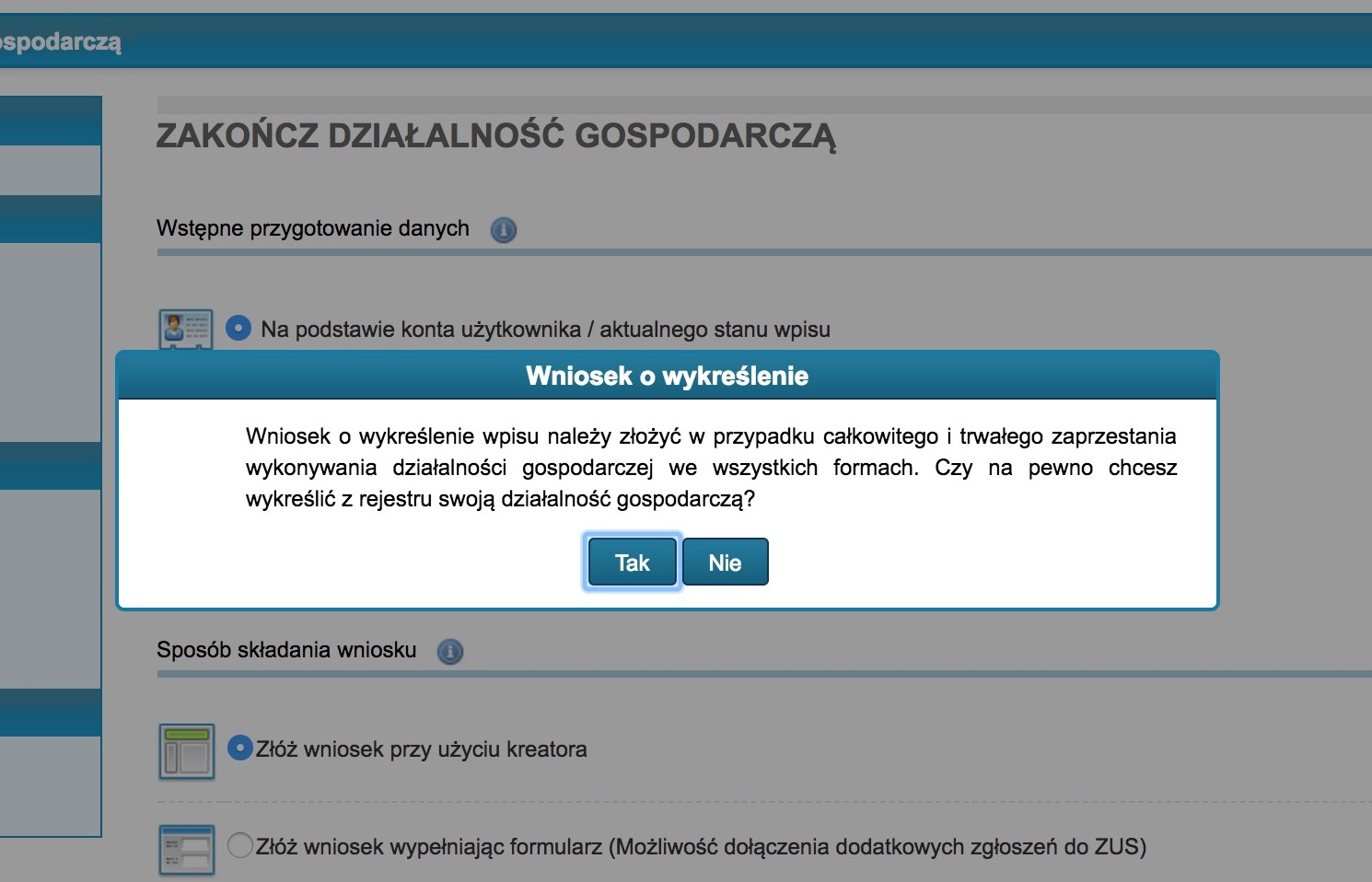Jak zakończyć działalność gospodarczą przez internet 