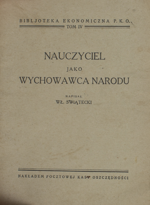 Nauczyciel jako wychowawca Narodu