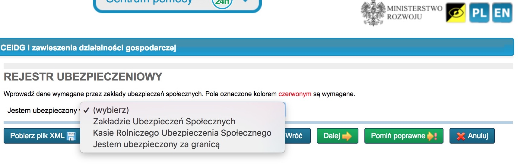 Jak zawiesić działalność przez internet