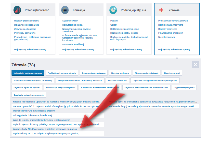 Wniosek o EKUZ przez internet