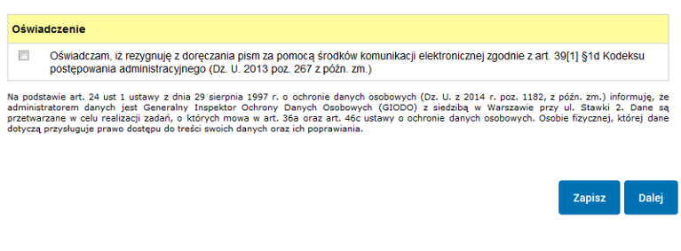 Następnie przechodzisz do poglądu zgłoszenia