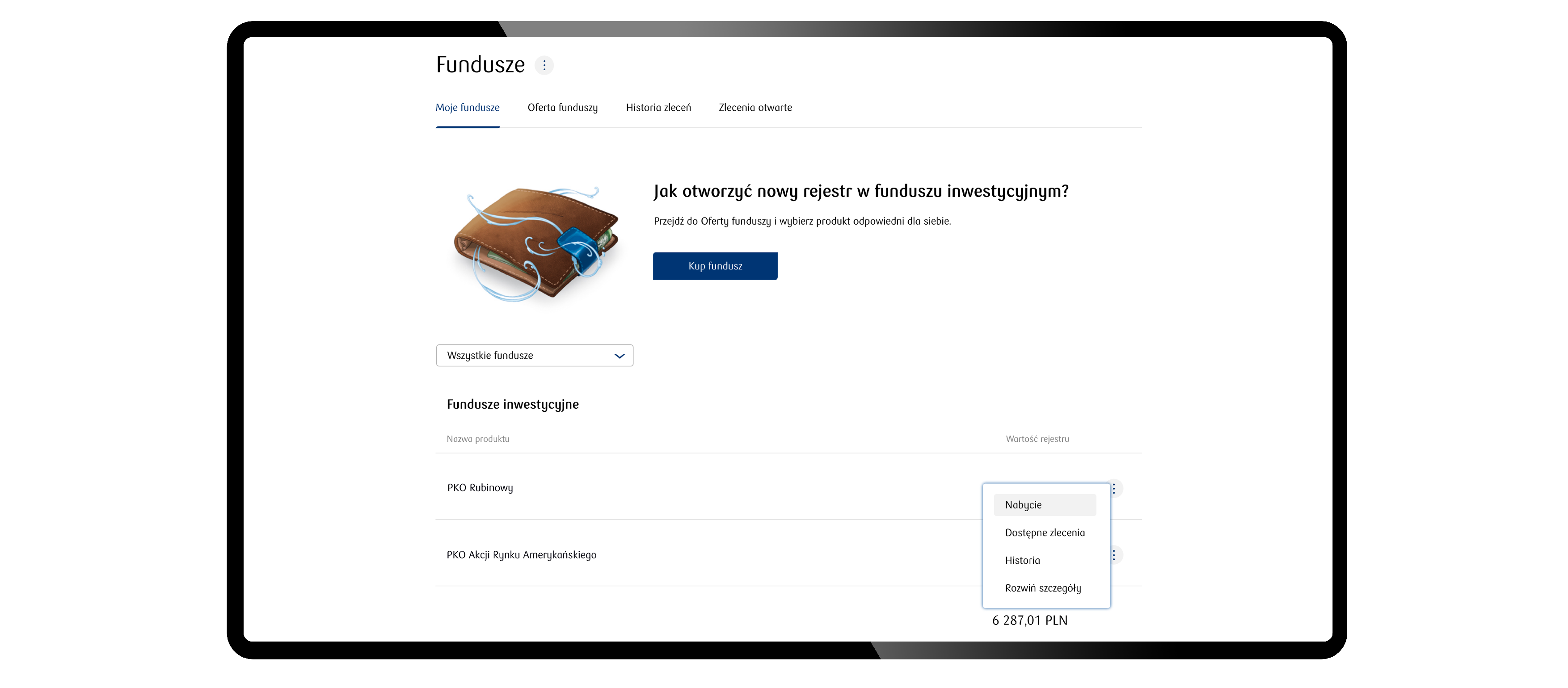 Nowa sekcja funduszy