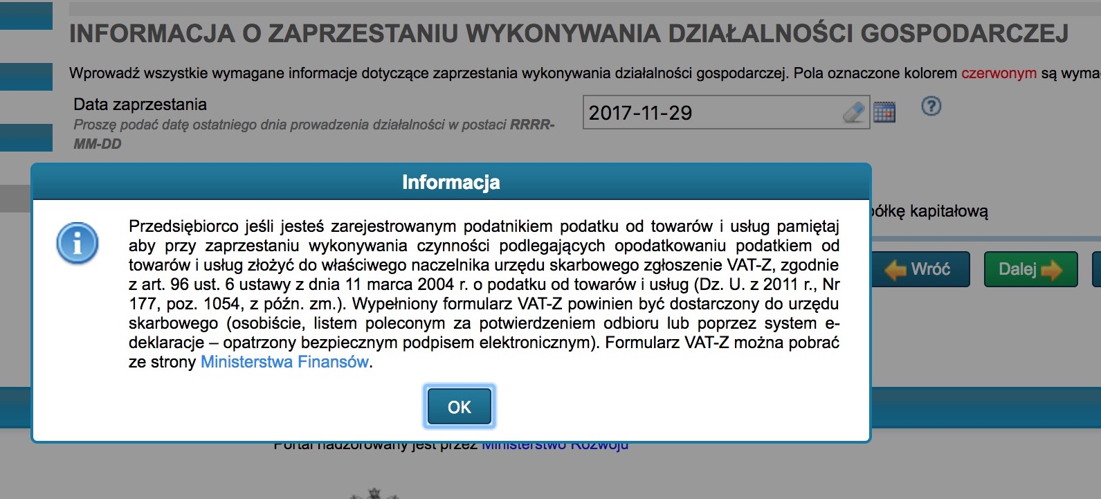 Jak zakończyć działalność gospodarczą przez internet 