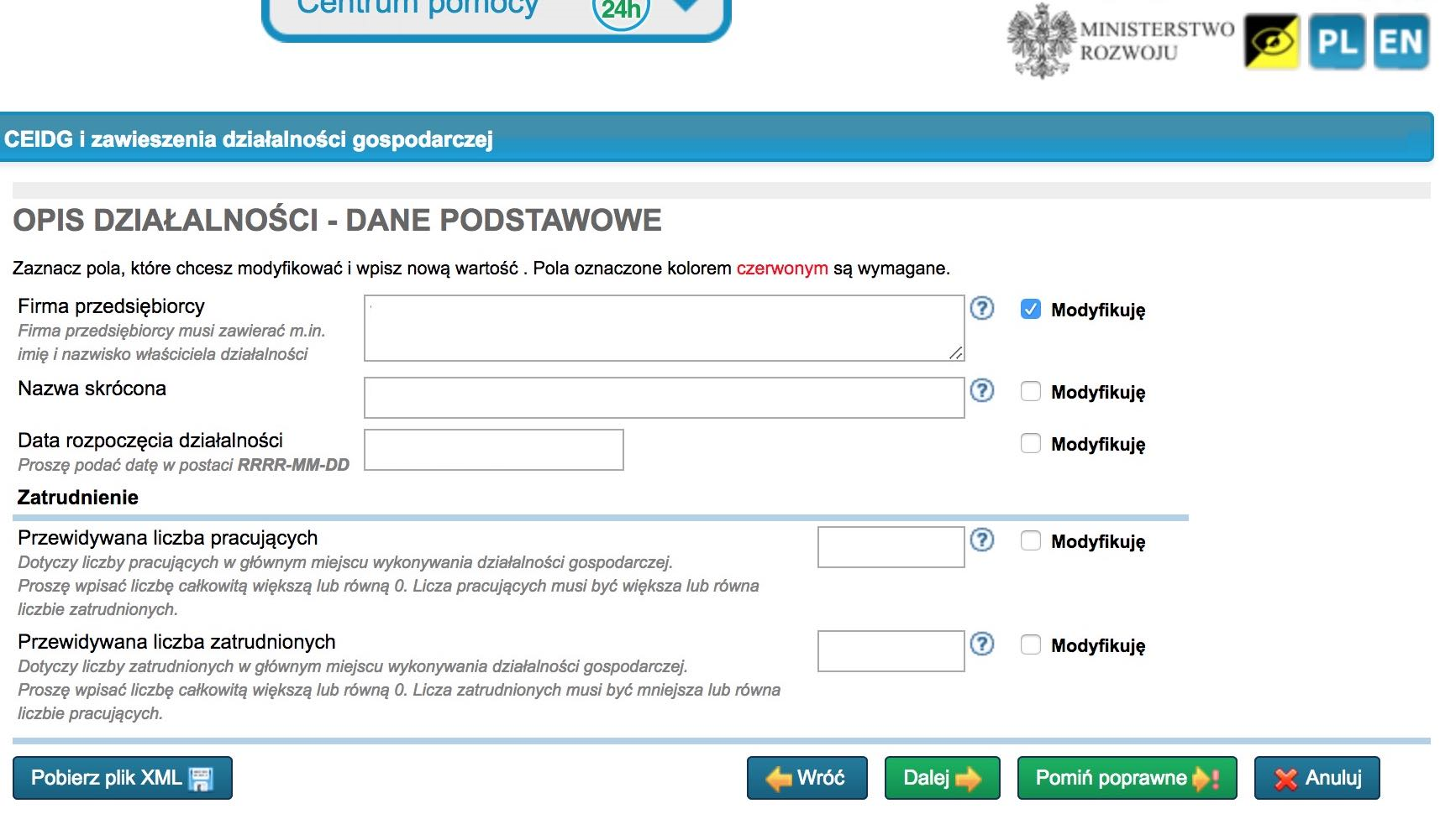 Jak zawiesić działalność przez internet 