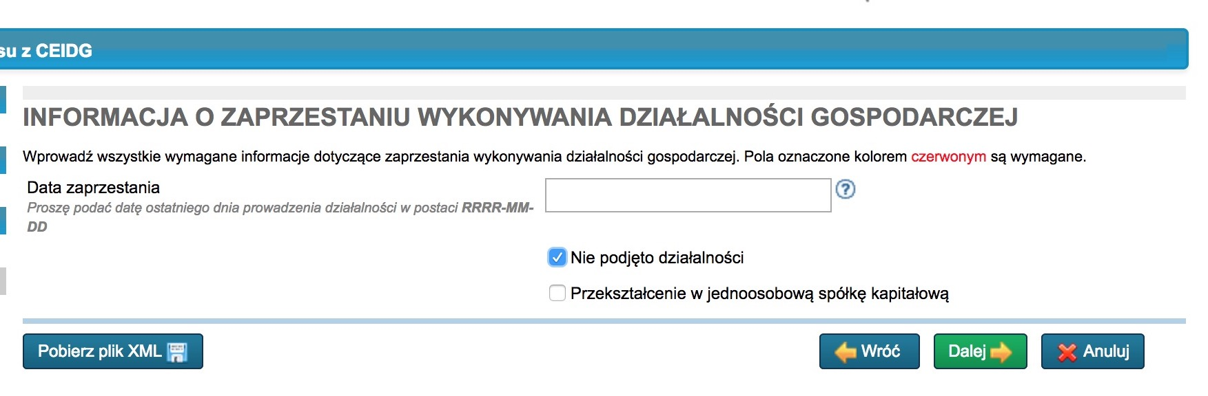 Jak zakończyć działalność gospodarczą przez internet 