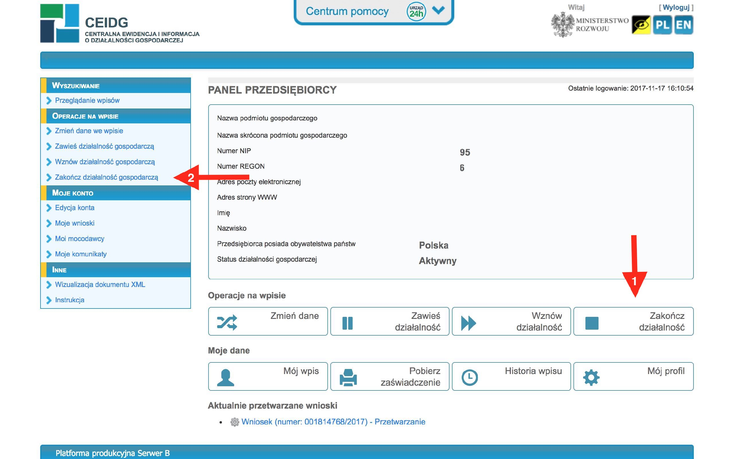 Jak zakończyć działalność gospodarczą przez internet