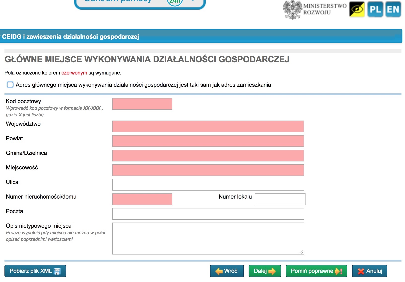 Jak zawiesić działalność przez internet