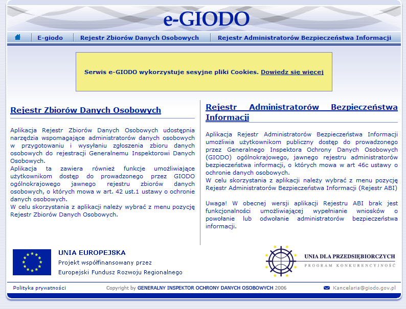 Wejdź na stronę egiodo.giodo.gov.pl